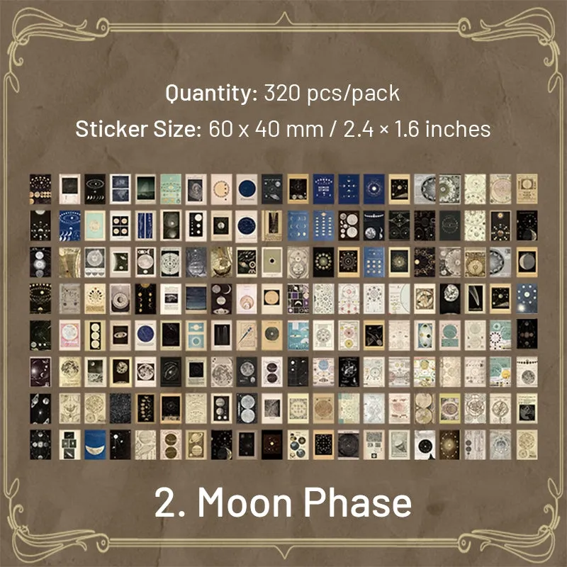 Dual-material Sticker and Scrapbook Paper - Fairy Tale, Moon, Magazine