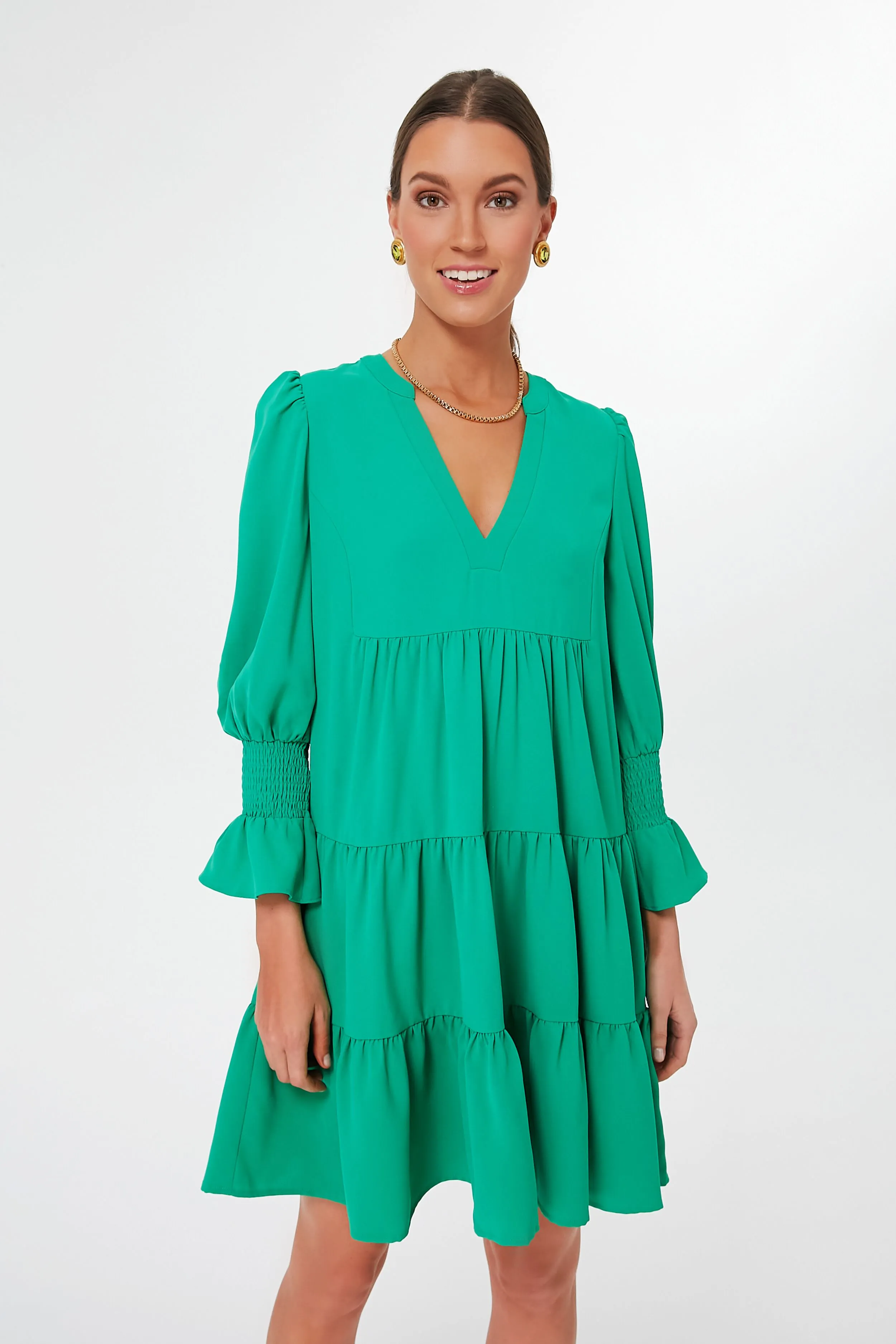 Dunmore Green Crepe Kenzo Dress