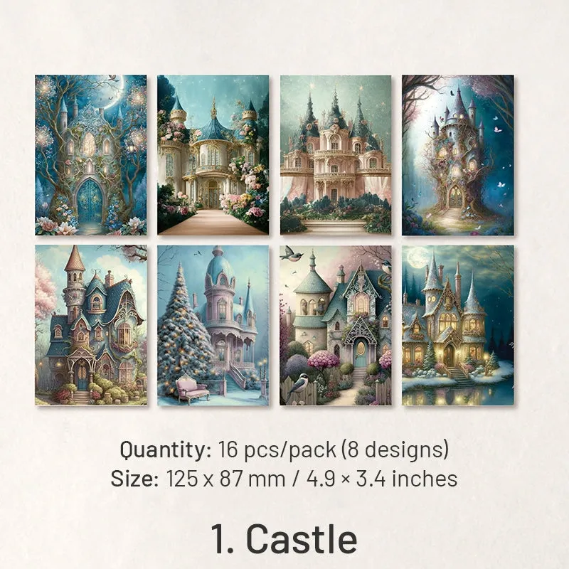 Fairy Tale Dreamland Washi Scrapbook Paper - Castle, Door, Forest, Butterfly, Garden