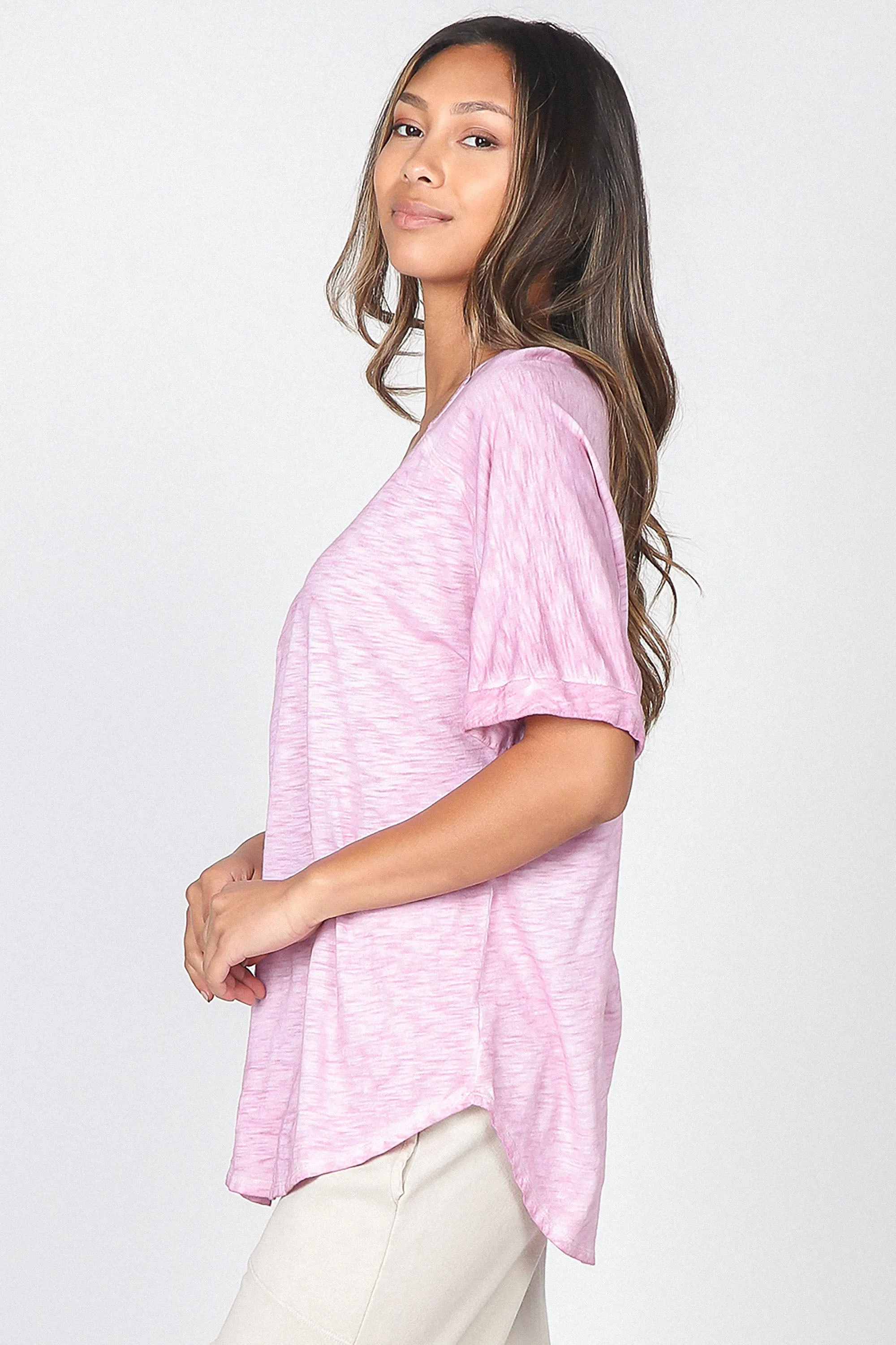 Favorite Oil Washed Dolman Sleeve Top