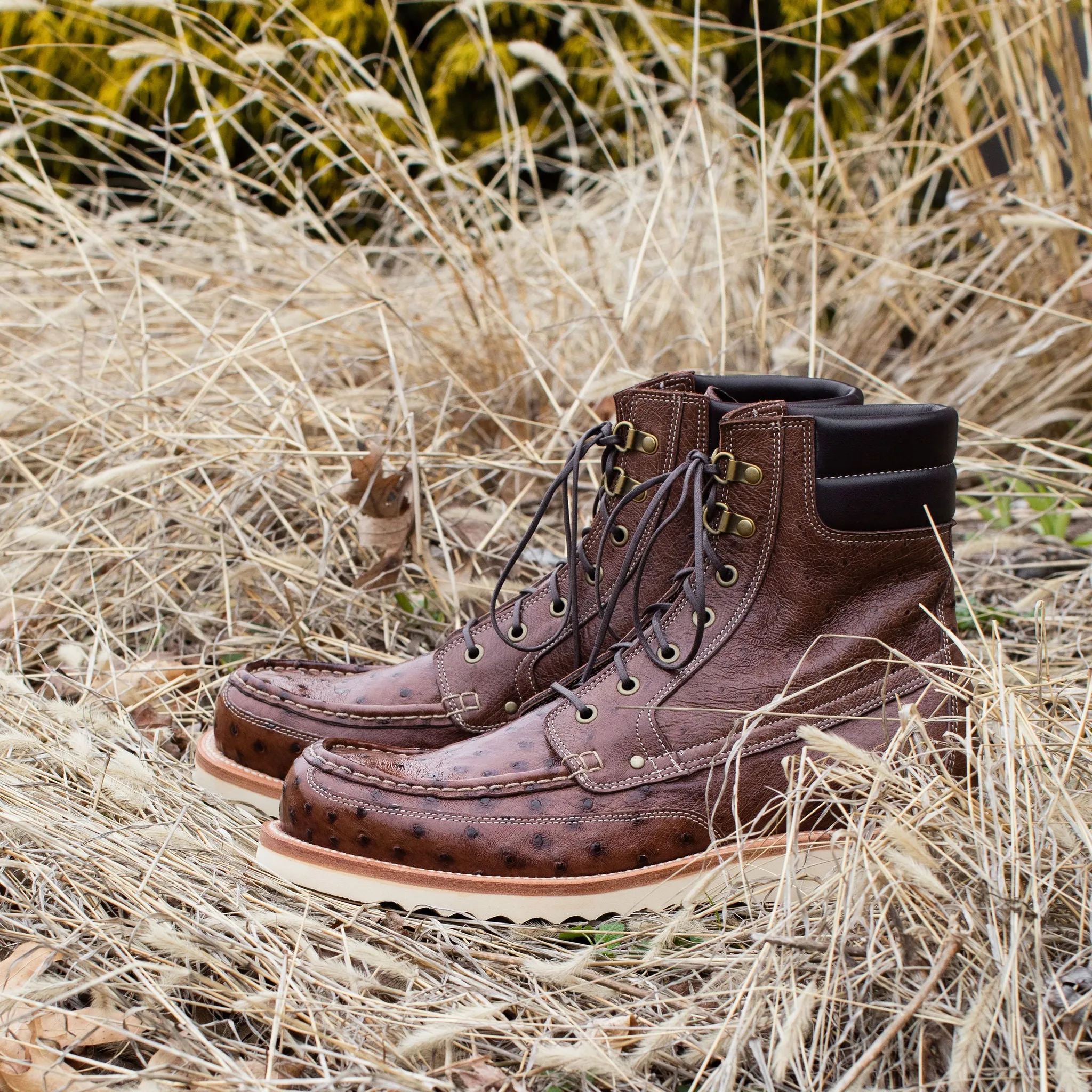 Field Boot Kango Tobacco Ostrich