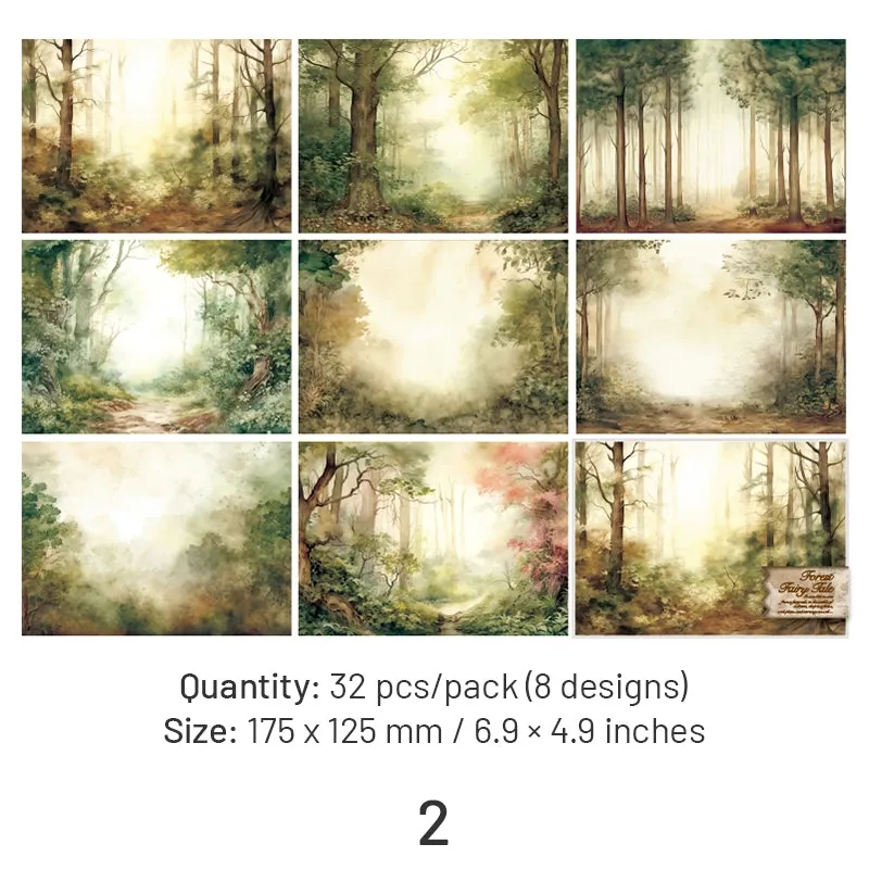 Forest Fairy Tale Background Scrapbook Paper