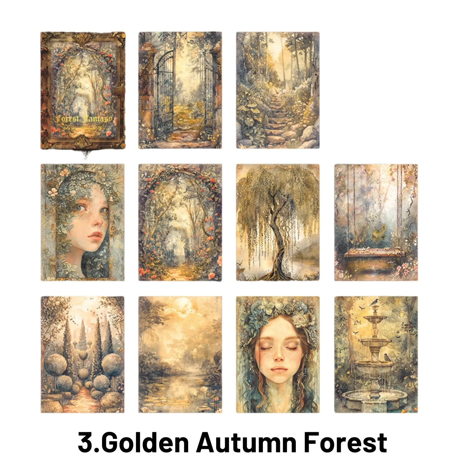 Forest Fantasy Series Fantasy Forest Theme Decorative Material Paper