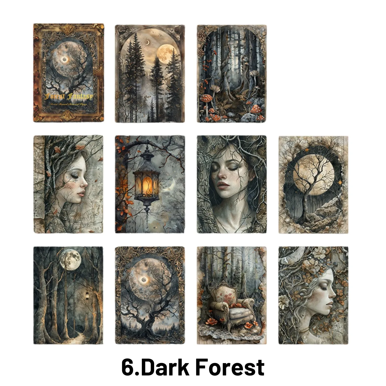 Forest Fantasy Series Fantasy Forest Theme Decorative Material Paper