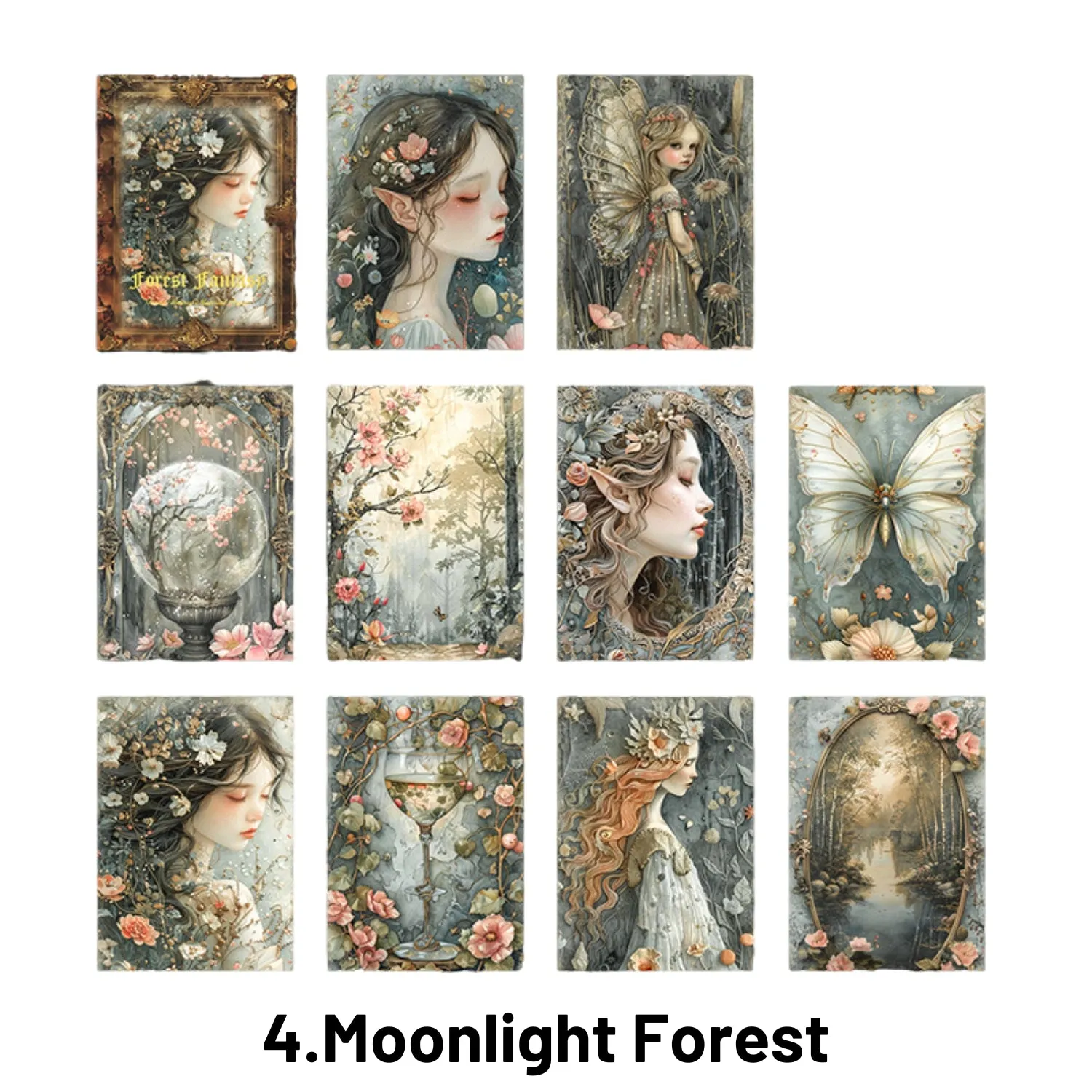 Forest Fantasy Series Fantasy Forest Theme Decorative Material Paper