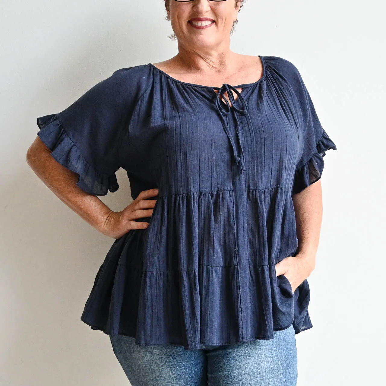 Go With The Flow Cotton Blouse