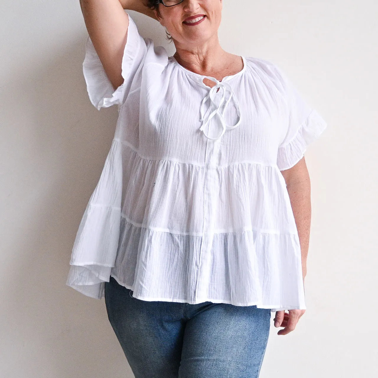 Go With The Flow Cotton Blouse