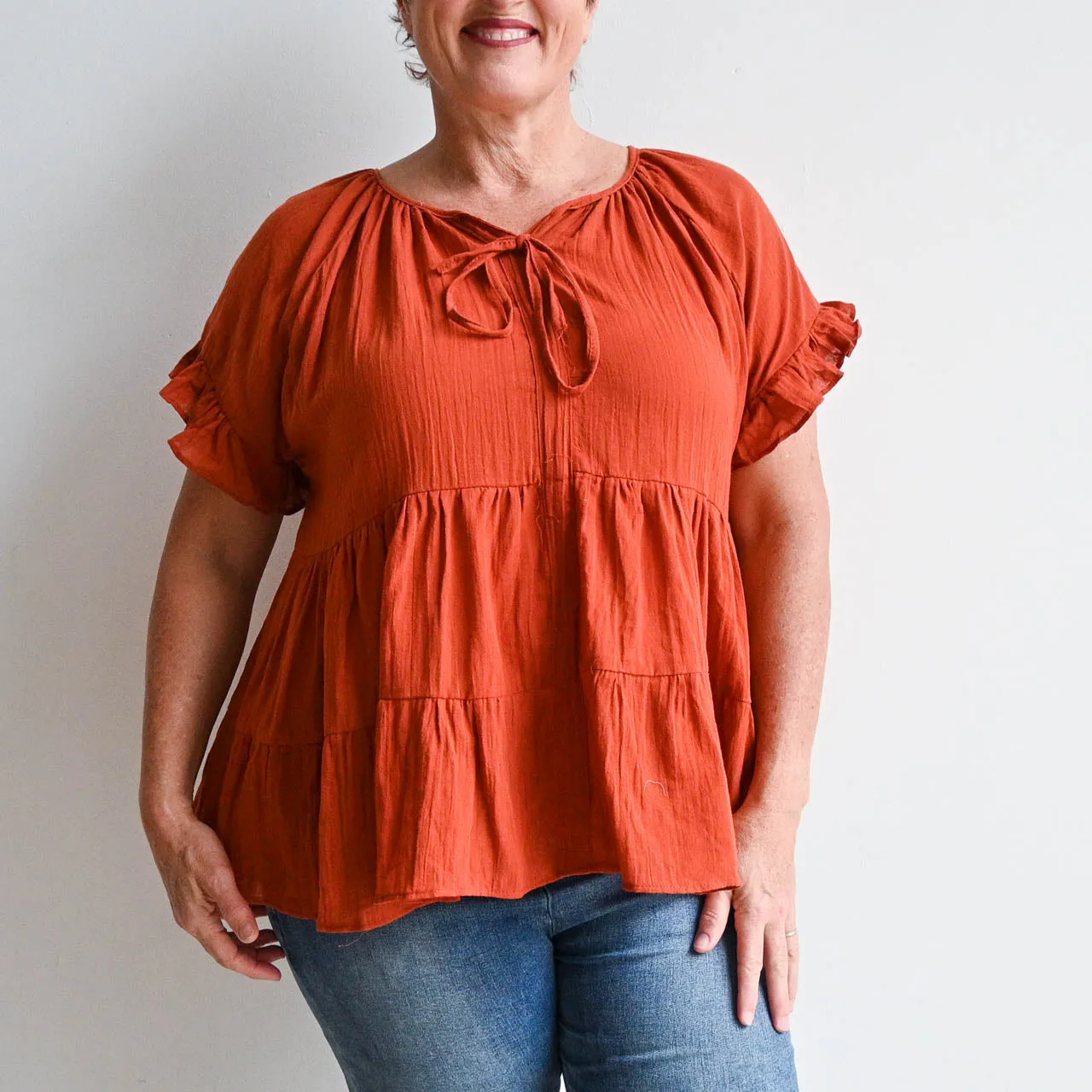 Go With The Flow Cotton Blouse