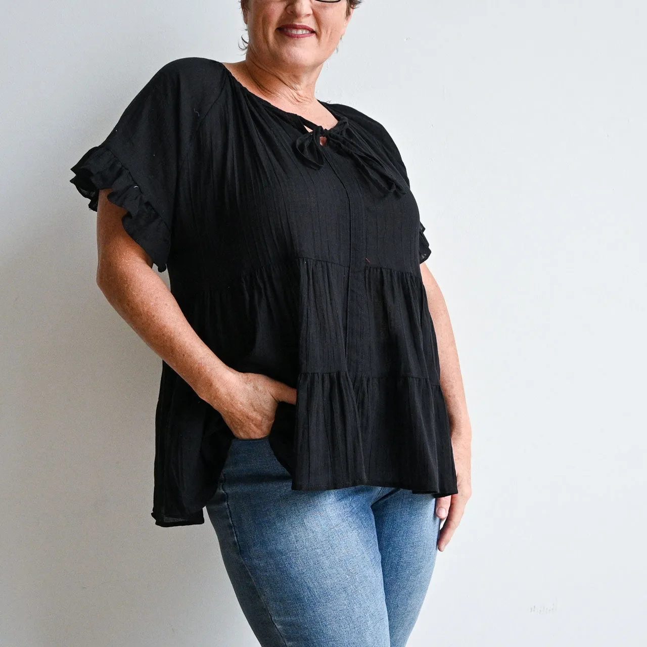 Go With The Flow Cotton Blouse