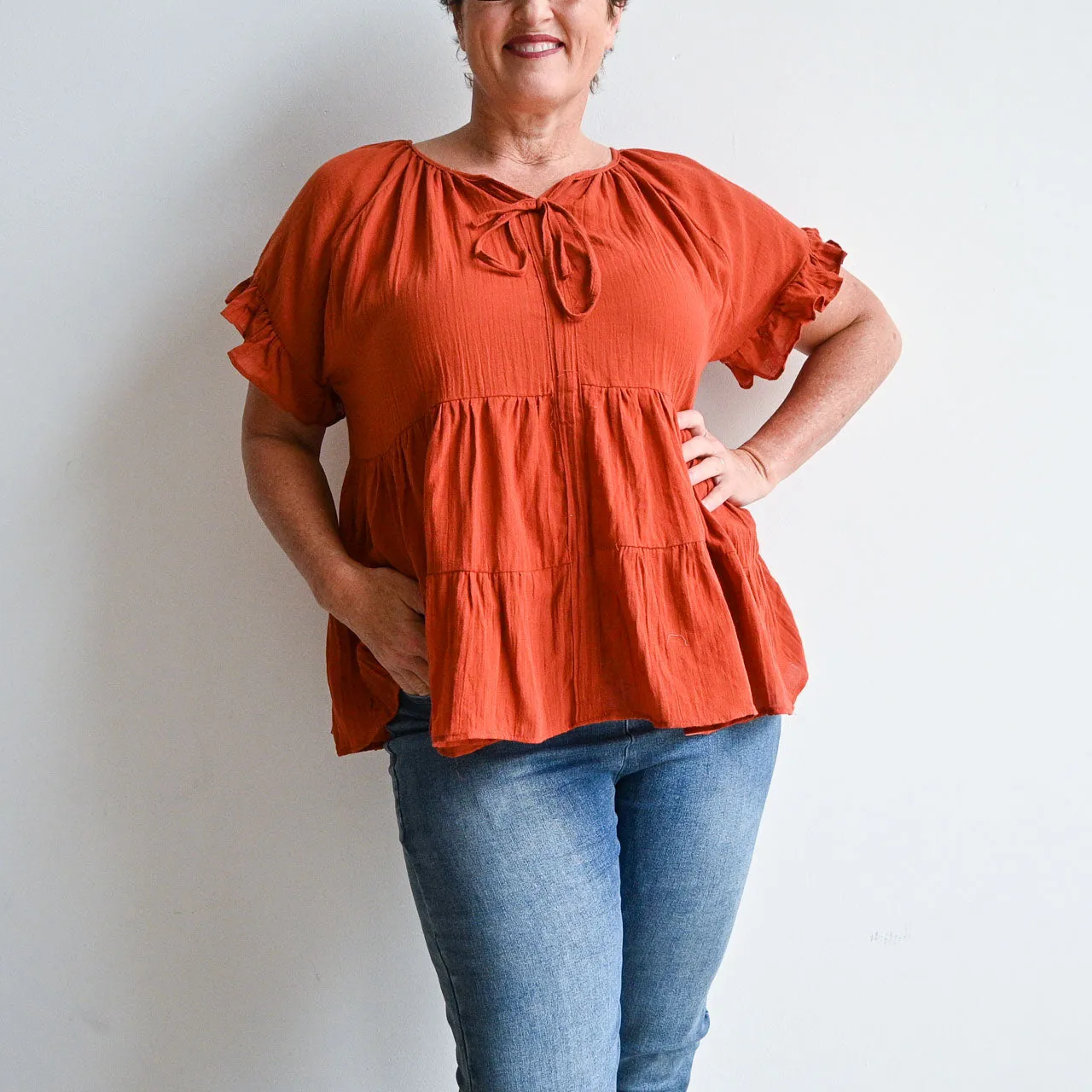 Go With The Flow Cotton Blouse