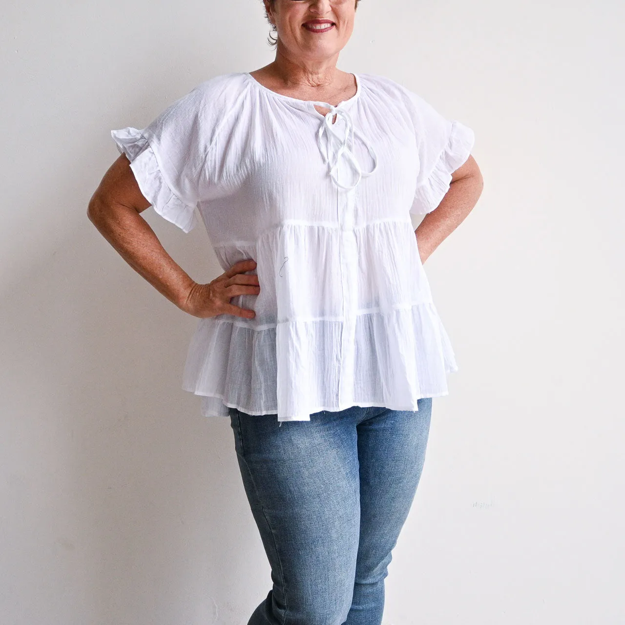 Go With The Flow Cotton Blouse