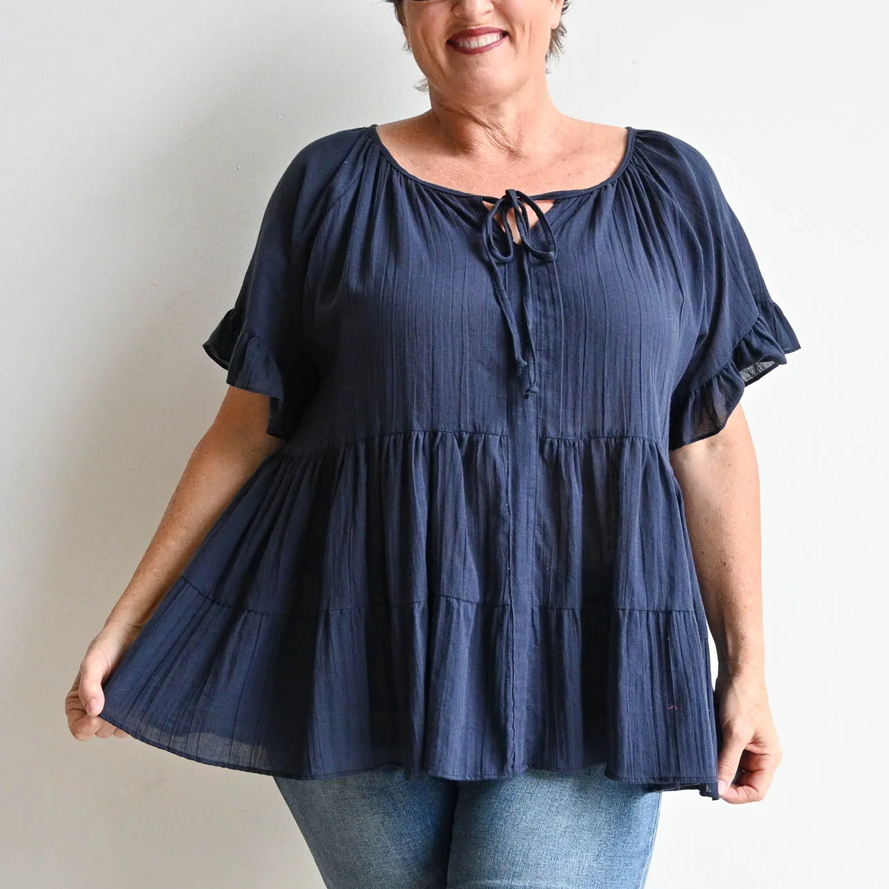 Go With The Flow Cotton Blouse