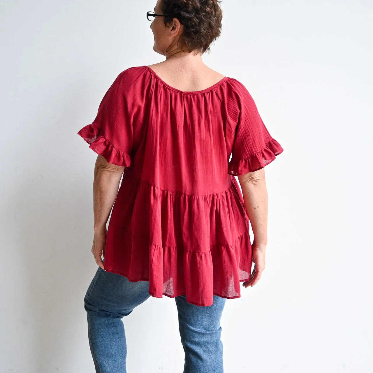 Go With The Flow Cotton Blouse