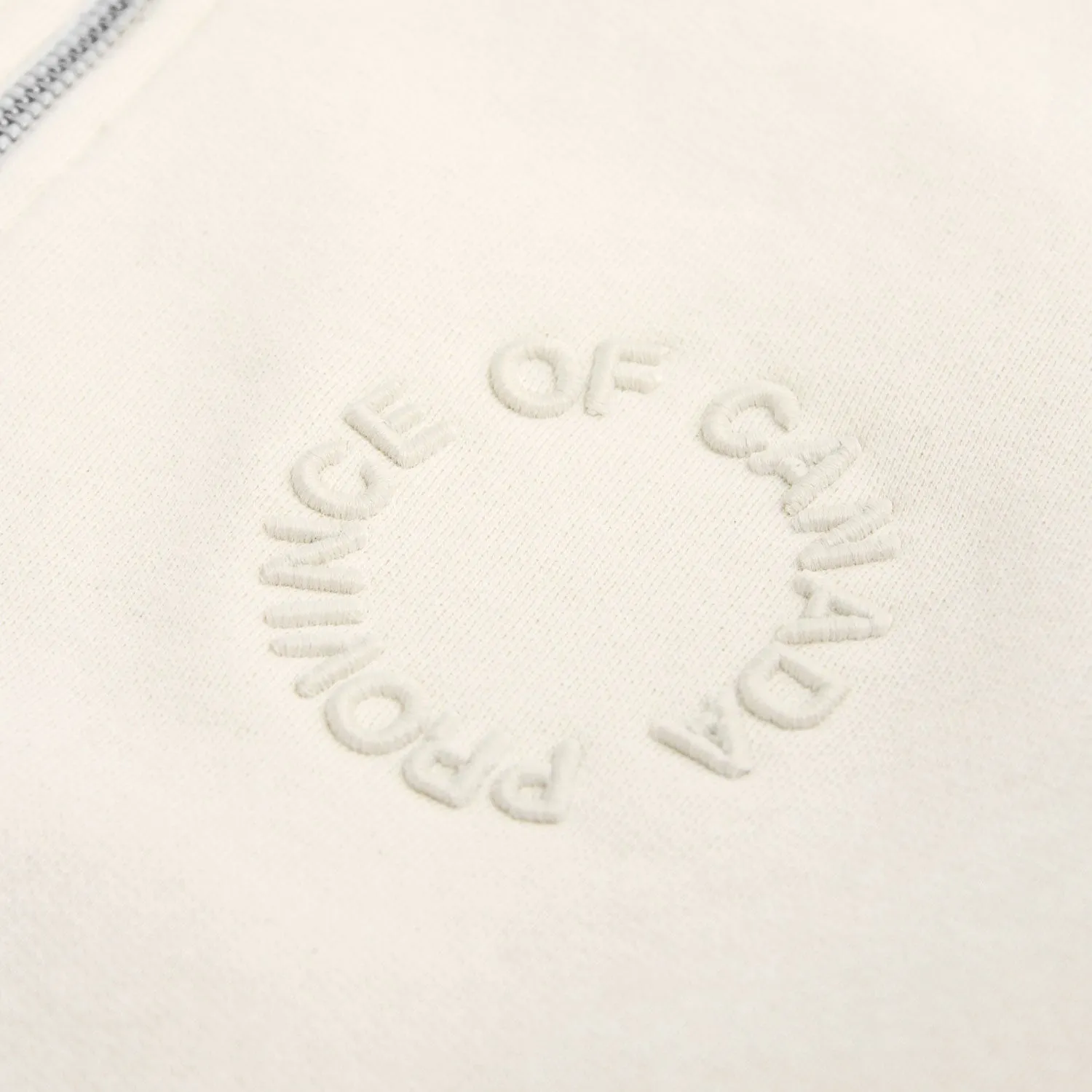 Half Zip Fleece Sweatshirt Cream - Unisex