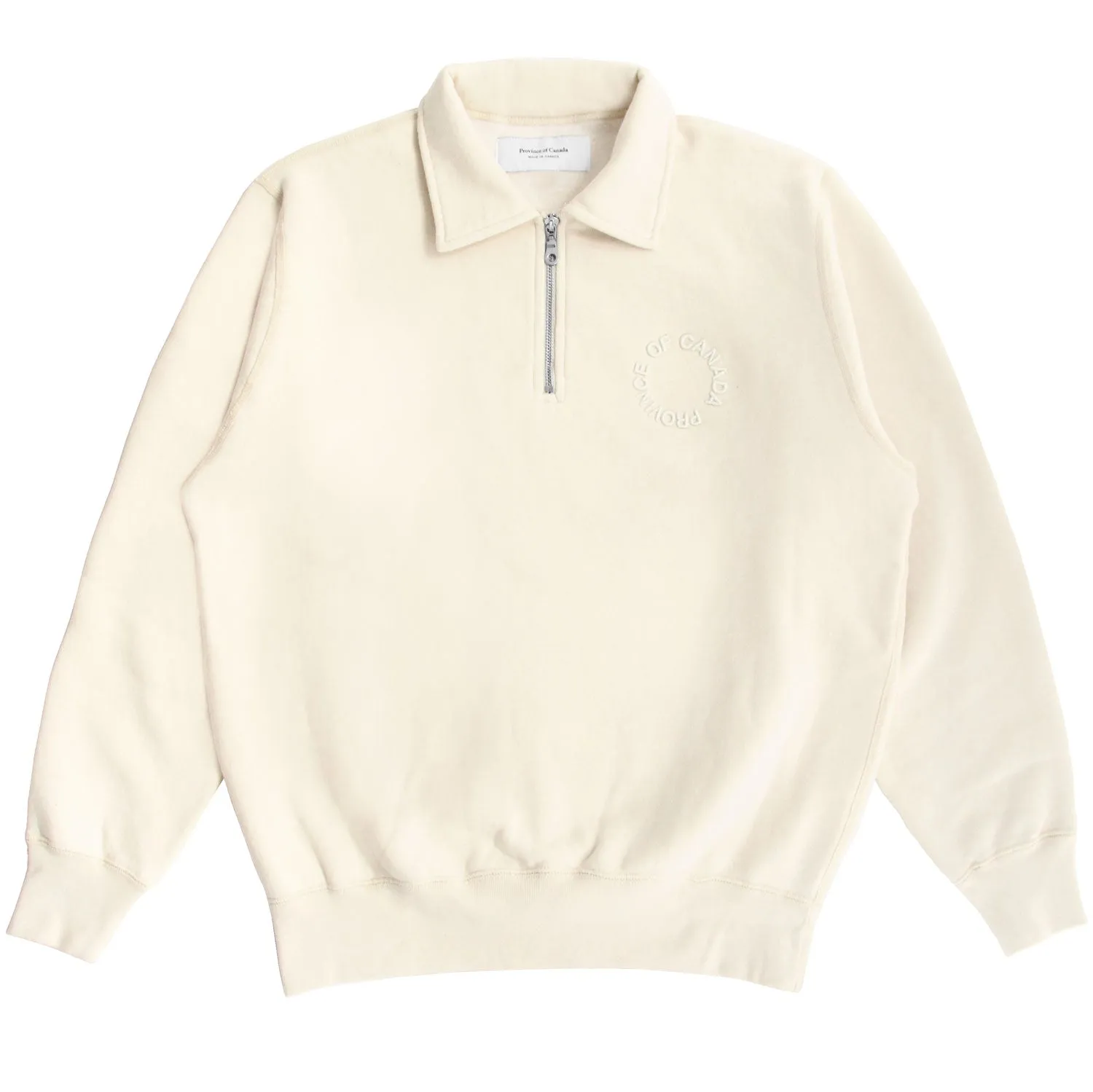 Half Zip Fleece Sweatshirt Cream - Unisex