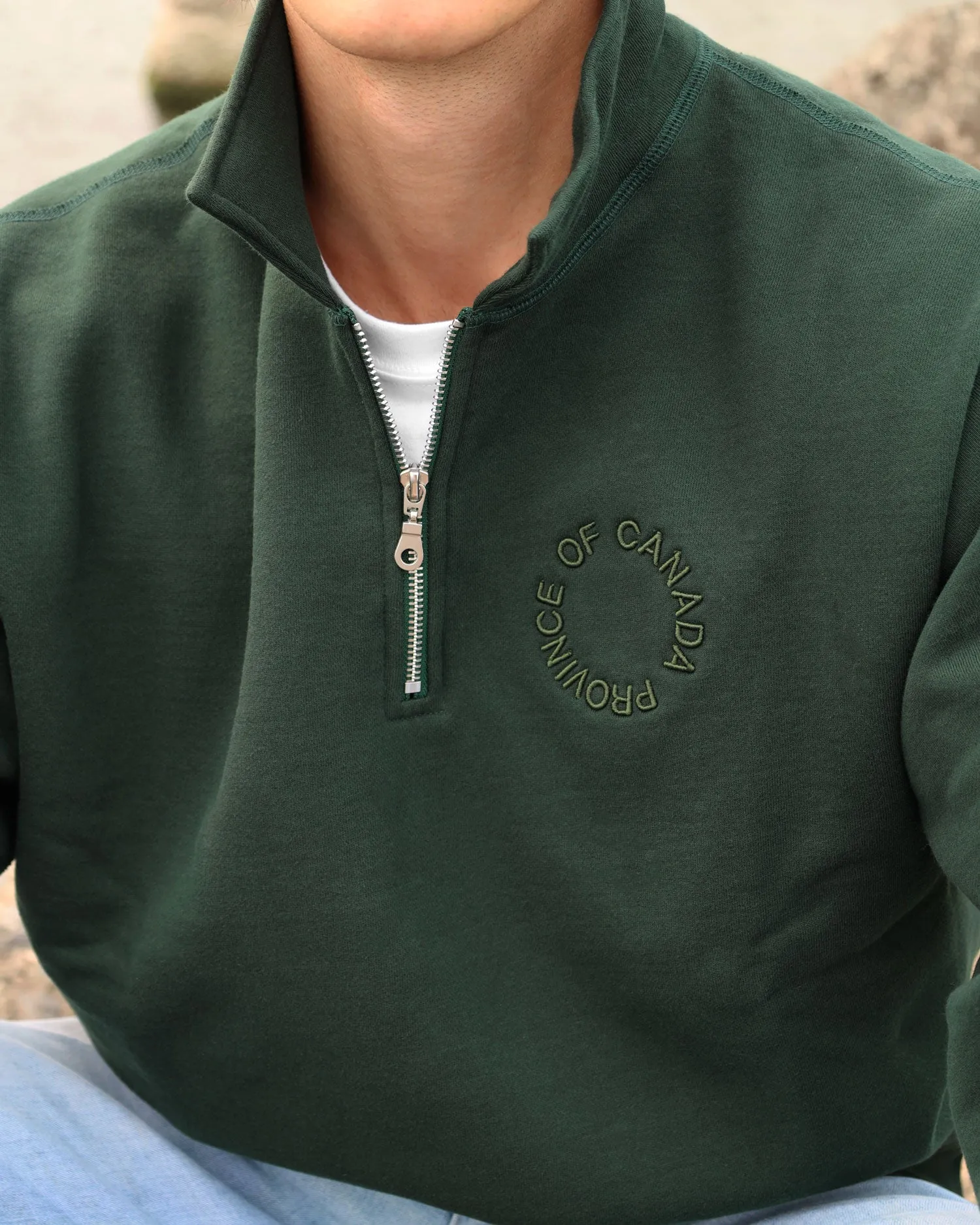 Half Zip Fleece Sweatshirt Forest - Unisex