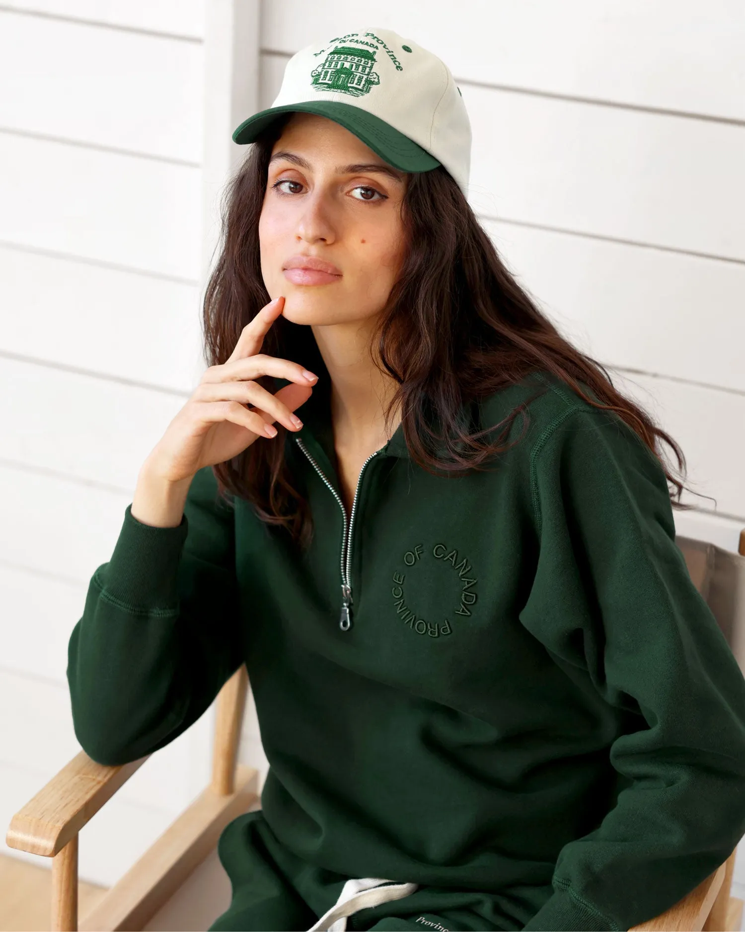 Half Zip Fleece Sweatshirt Forest - Unisex