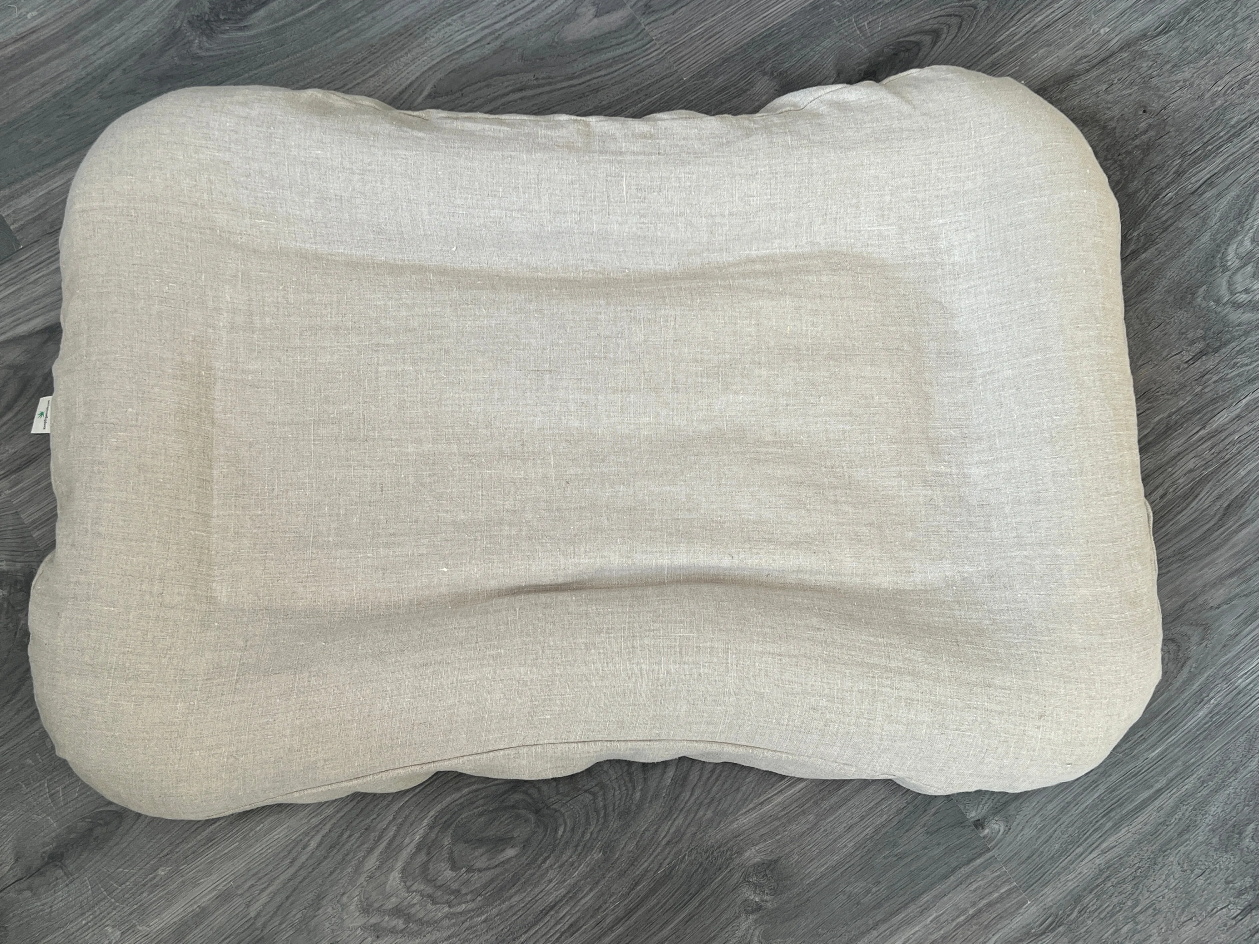 Hemp Linen Pet Bed Mat Pad Cushion Removable Washable Linen Cover Organic Hemp Fiber Filler Natural Linen Fabric Padded for Dog