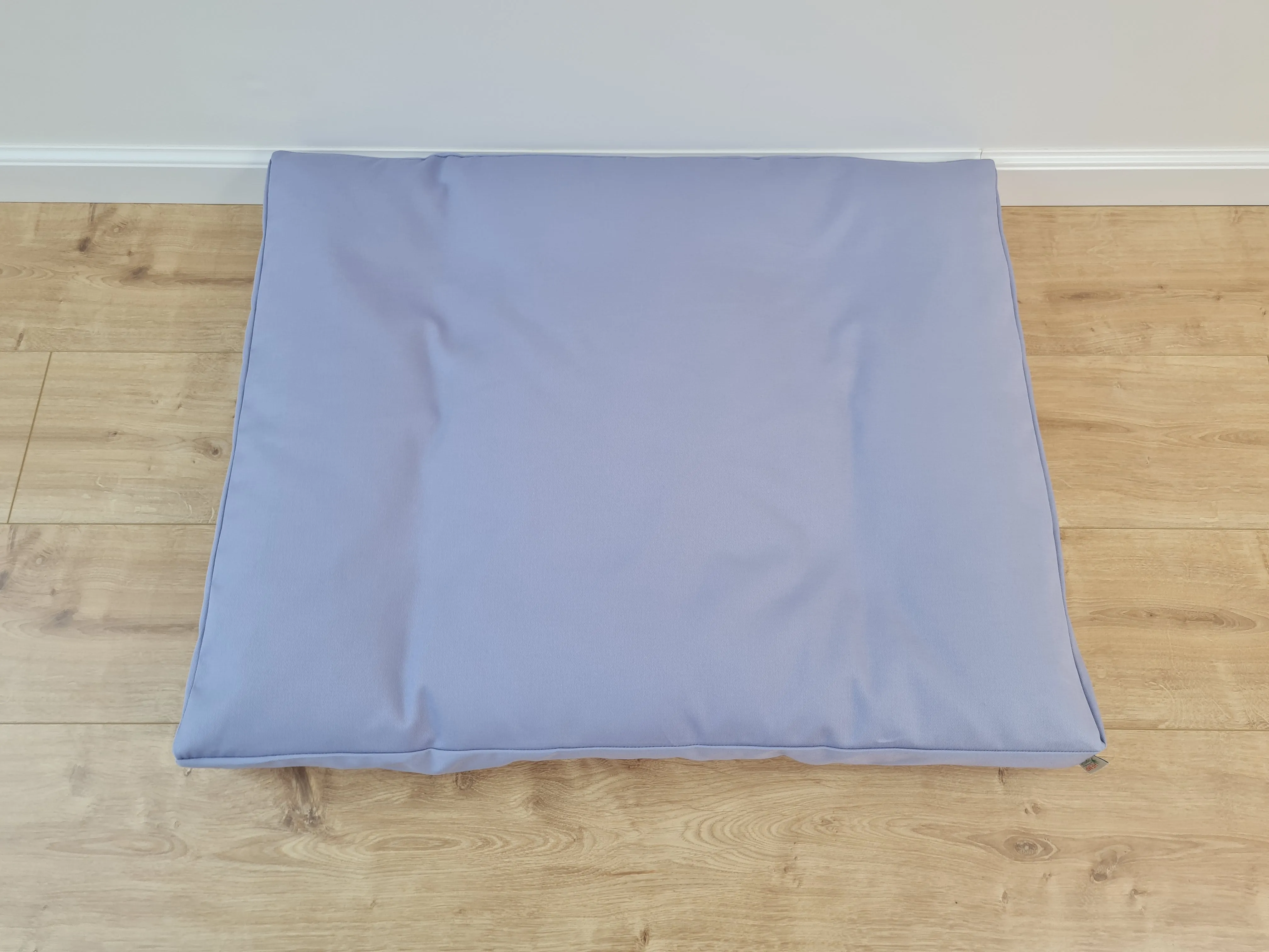 Hemp Pet Mat Pad Cushion Removable Cotton Water Repellent Cover in blue Color Washable Organic Hemp Fiber Filler in Cotton Fabric Padded Dog