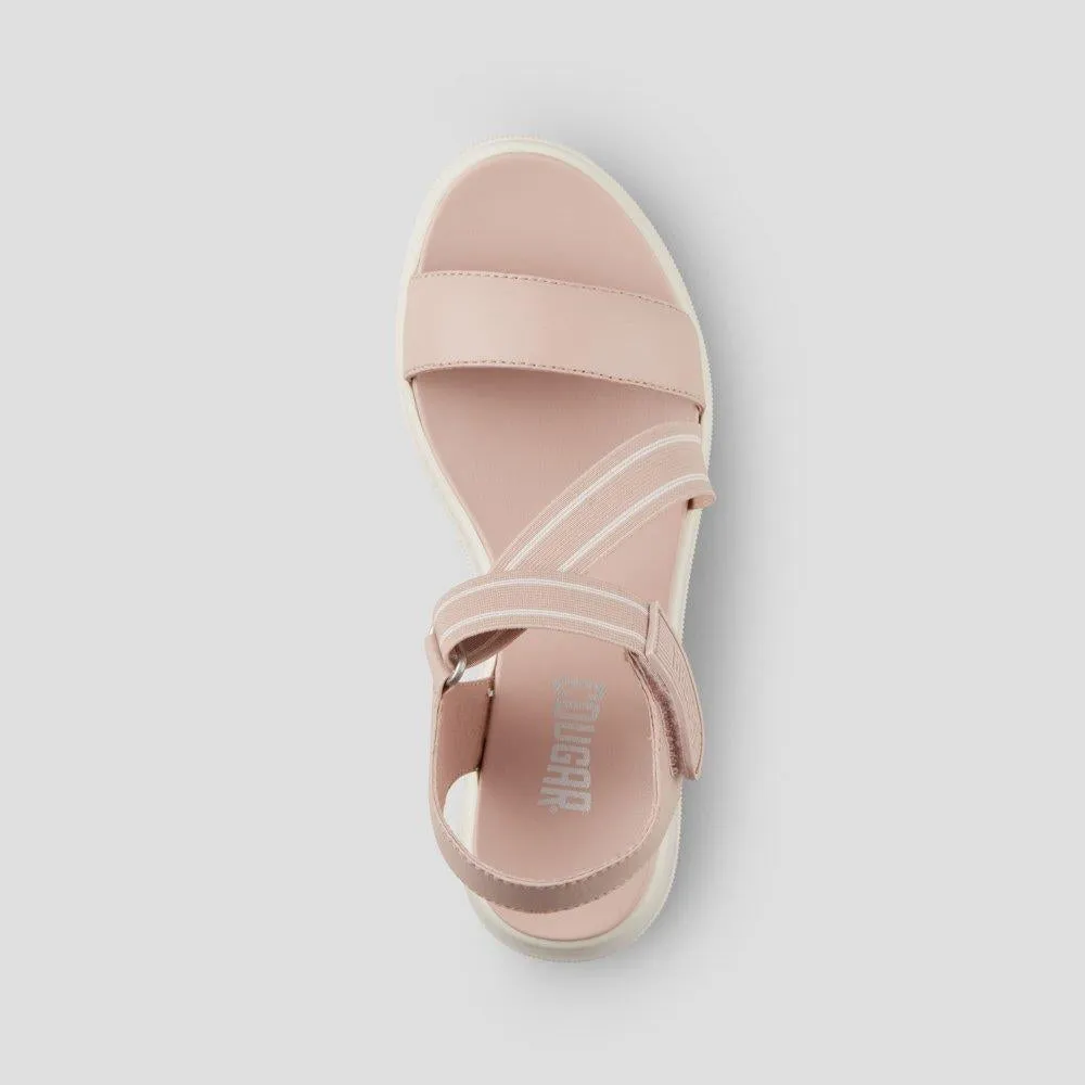 Hibiscus Leather Wedge Water-Repellent Sandal