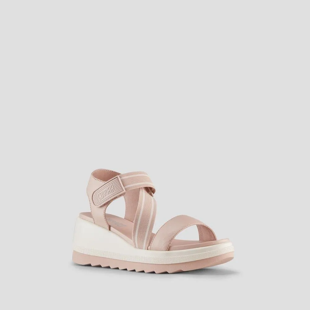 Hibiscus Leather Wedge Water-Repellent Sandal