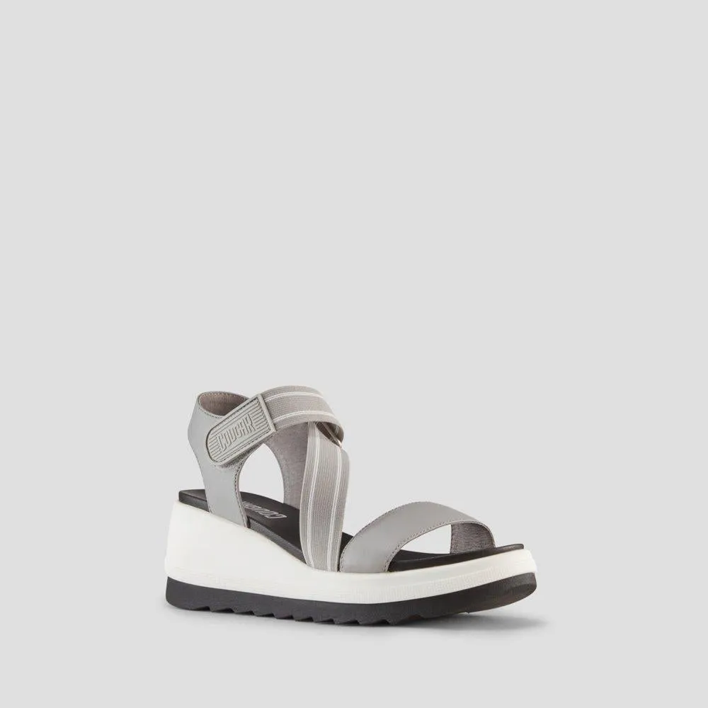 Hibiscus Leather Wedge Water-Repellent Sandal