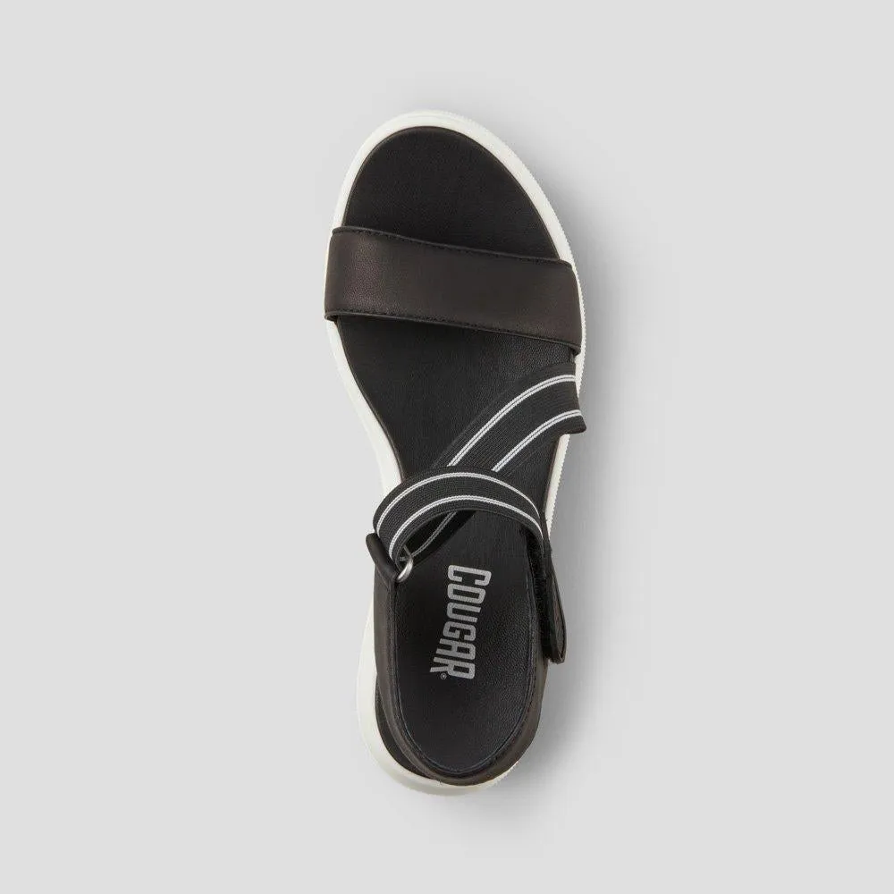 Hibiscus Leather Wedge Water-Repellent Sandal