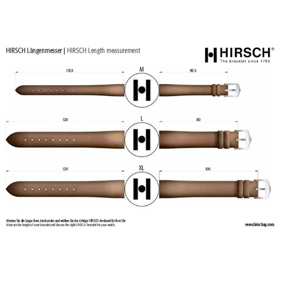 Hirsch DUKE Alligator Embossed Leather Watch Strap (Silver Buckle)