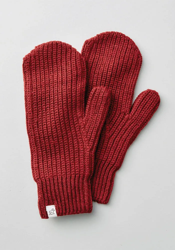 Holly Mittens - Cranberry Melange