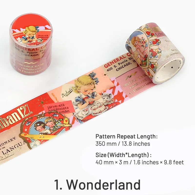 Hot Stamping Washi Tape - Poster Newspaper Fairy Tale Drink