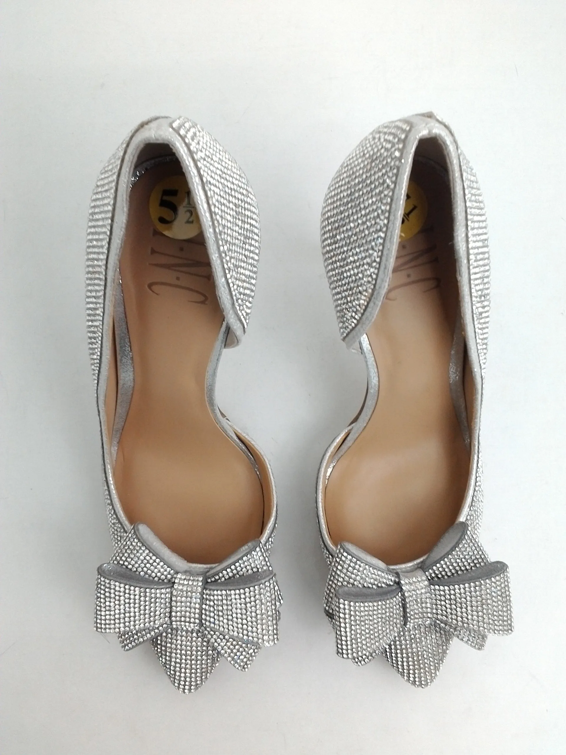 INC International Concepts Women's Karee Silver Heels Size 5.5 M