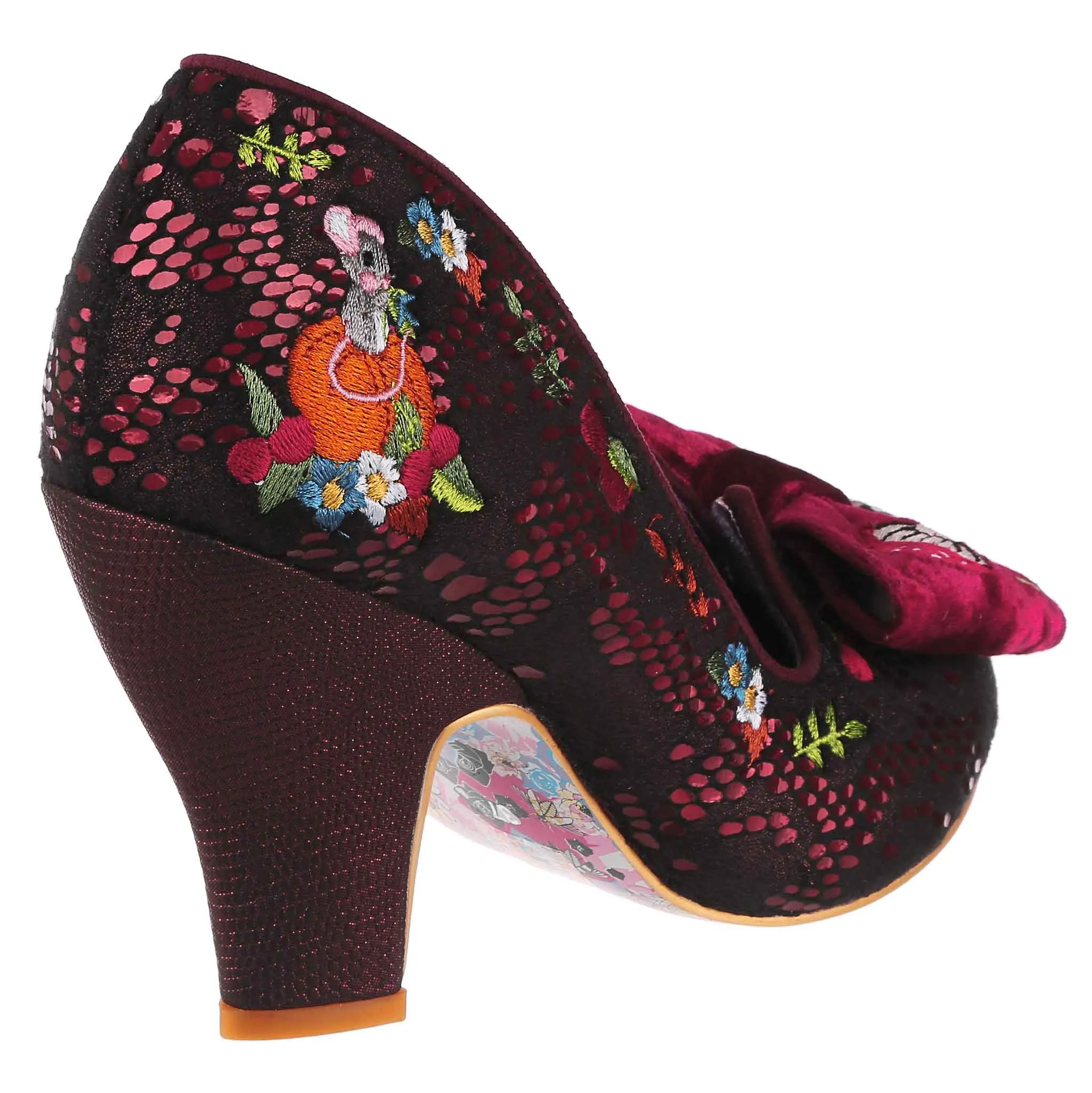 Irregular Choice Womens All Friends Together High Heel - Red