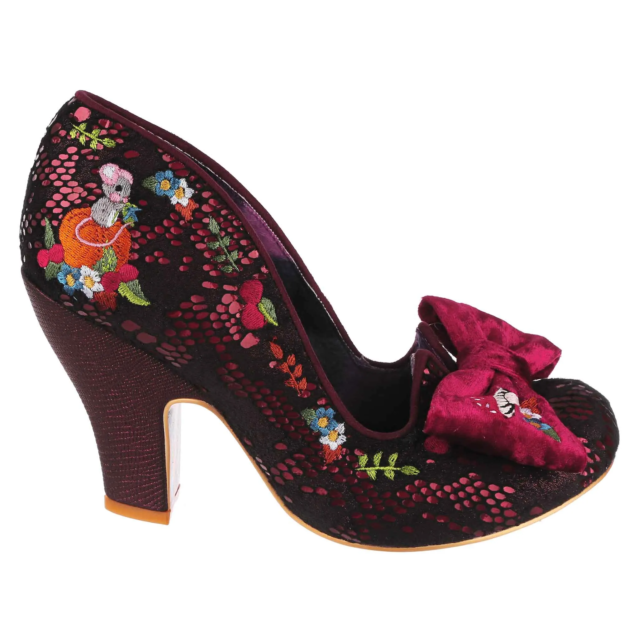 Irregular Choice Womens All Friends Together High Heel - Red