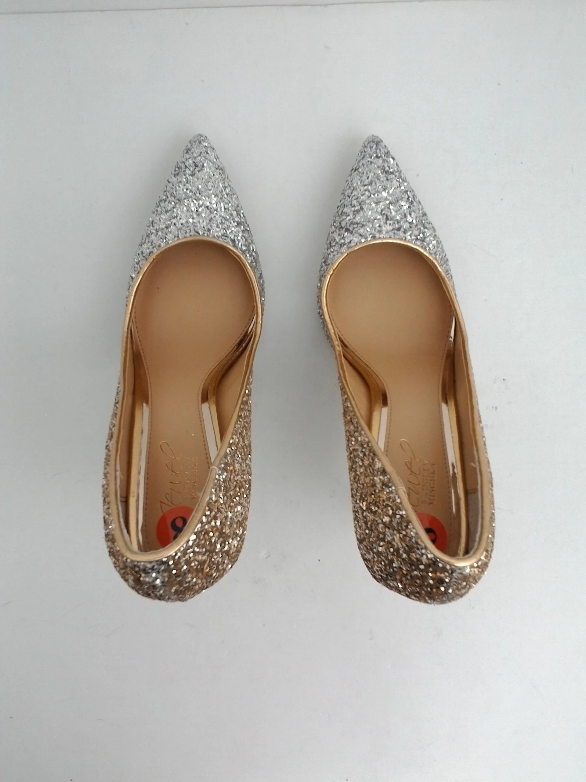 Jewel Badgley Mischka Women's Silver/Gold Heels Size 8