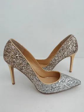 Jewel Badgley Mischka Women's Silver/Gold Heels Size 8