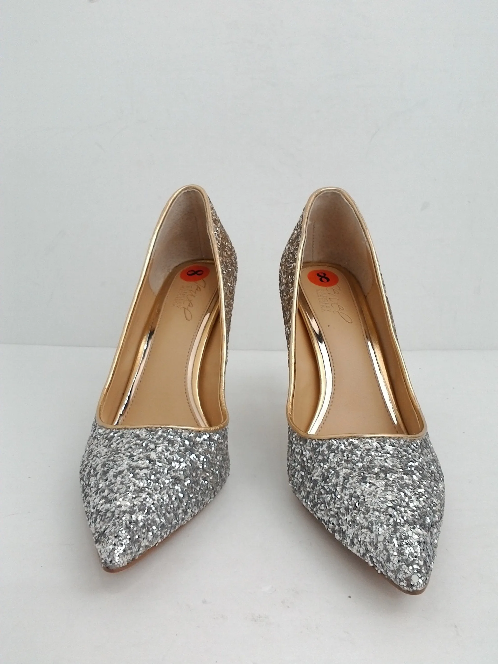 Jewel Badgley Mischka Women's Silver/Gold Heels Size 8