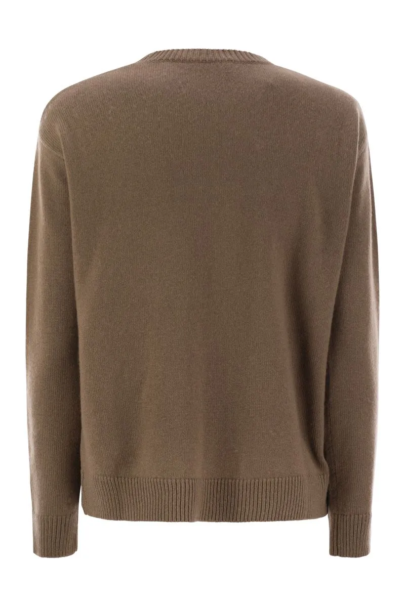 KASSEL - WOOL AND CASHMERE SWEATER WITH LOGO