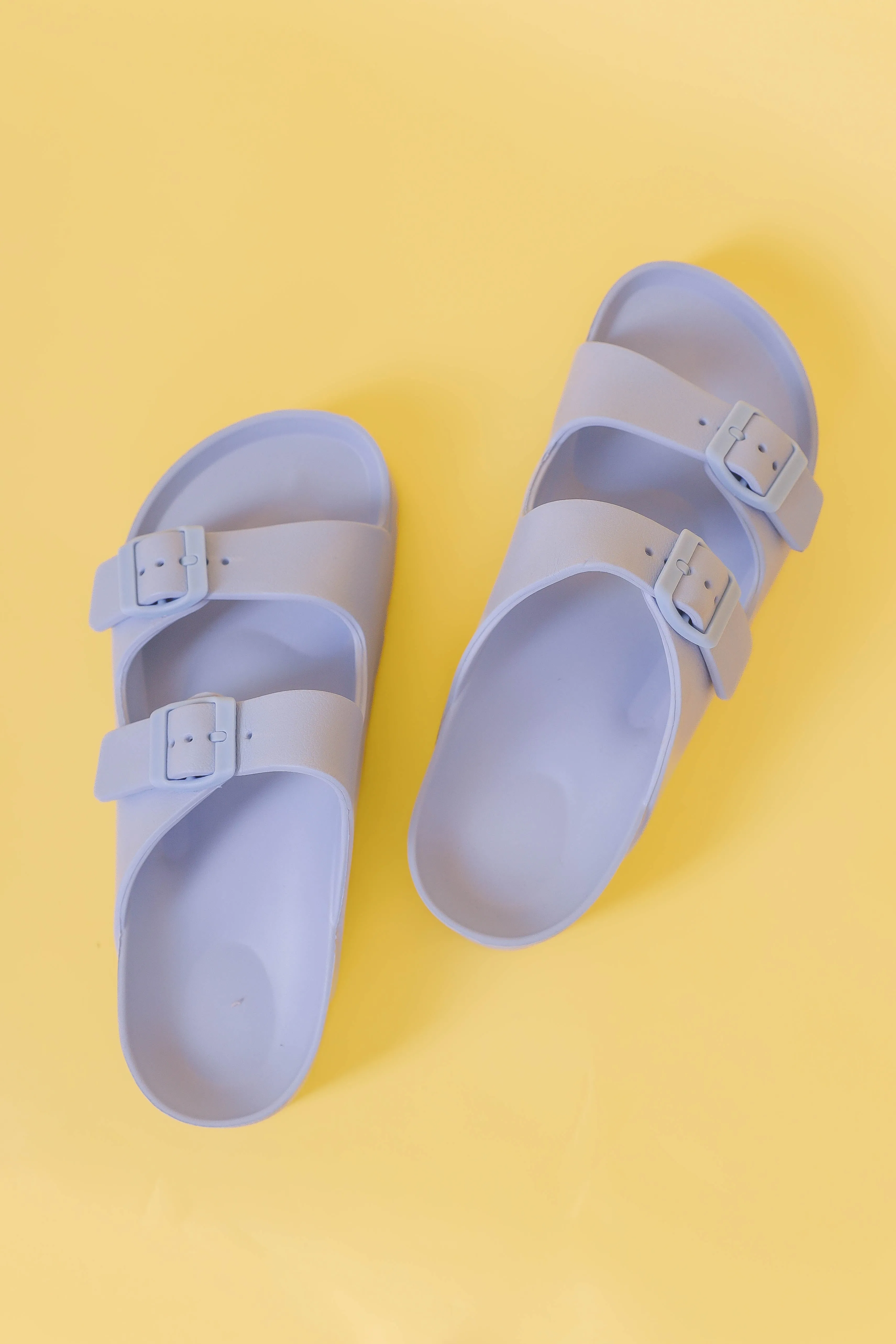 Kirby Double Strap Slides-Blue