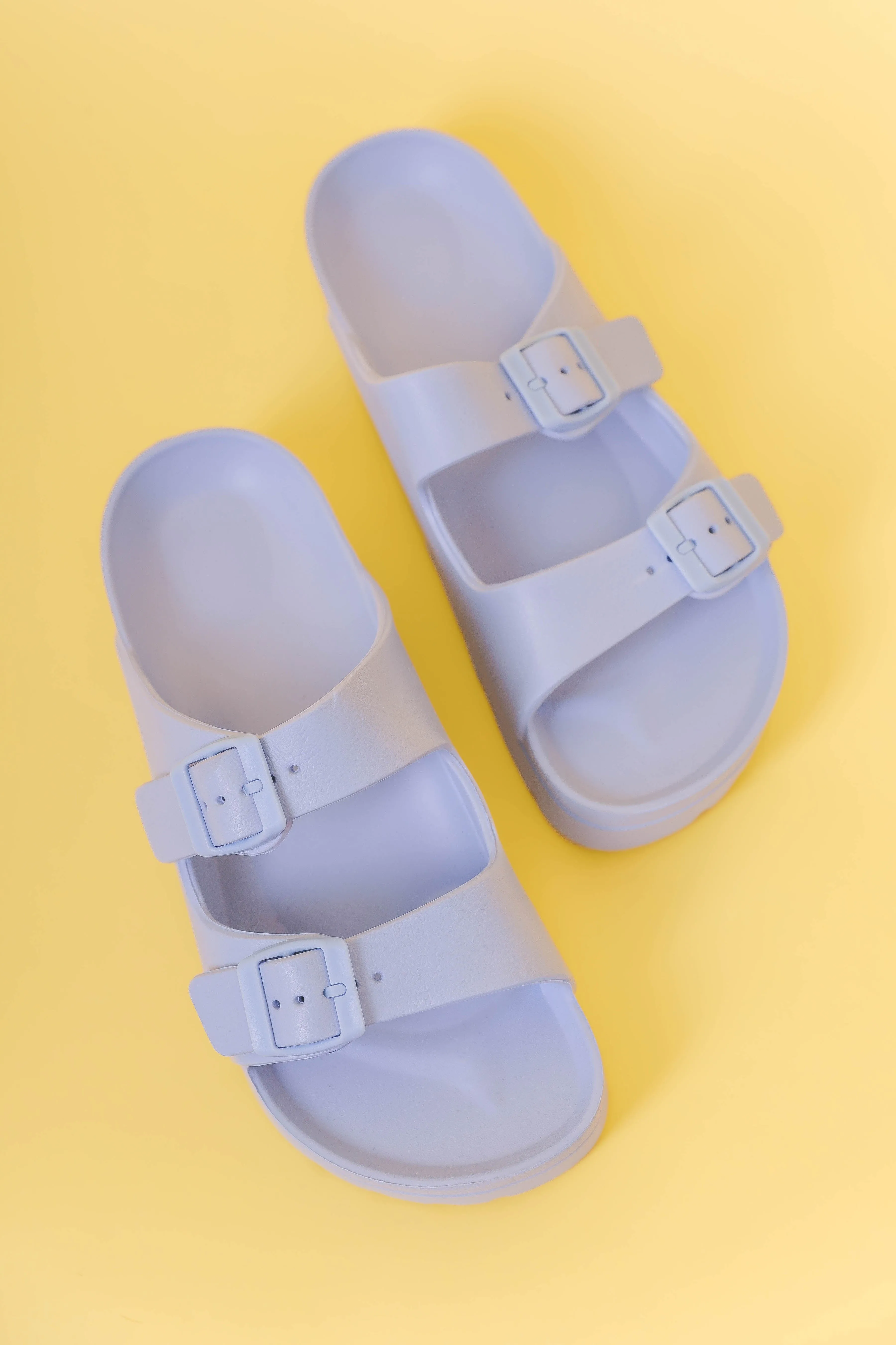 Kirby Double Strap Slides-Blue