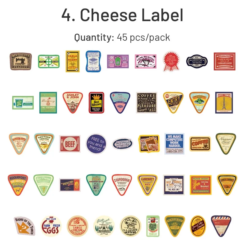 Label Clear Transparent Stickers - Tag, Food Poster, Fairy Tale, Cheese, Ticket, Girl