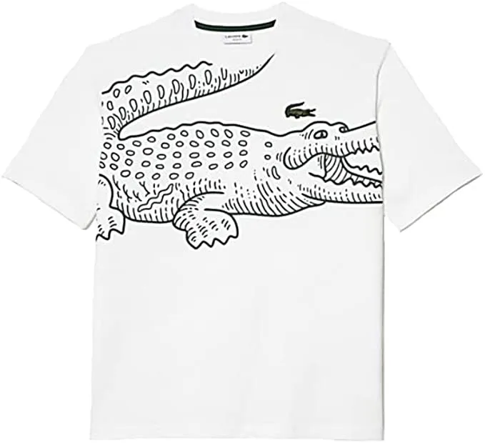 Lacoste Men's Short Sleeve Loose Fit Large Croc T-Shirt