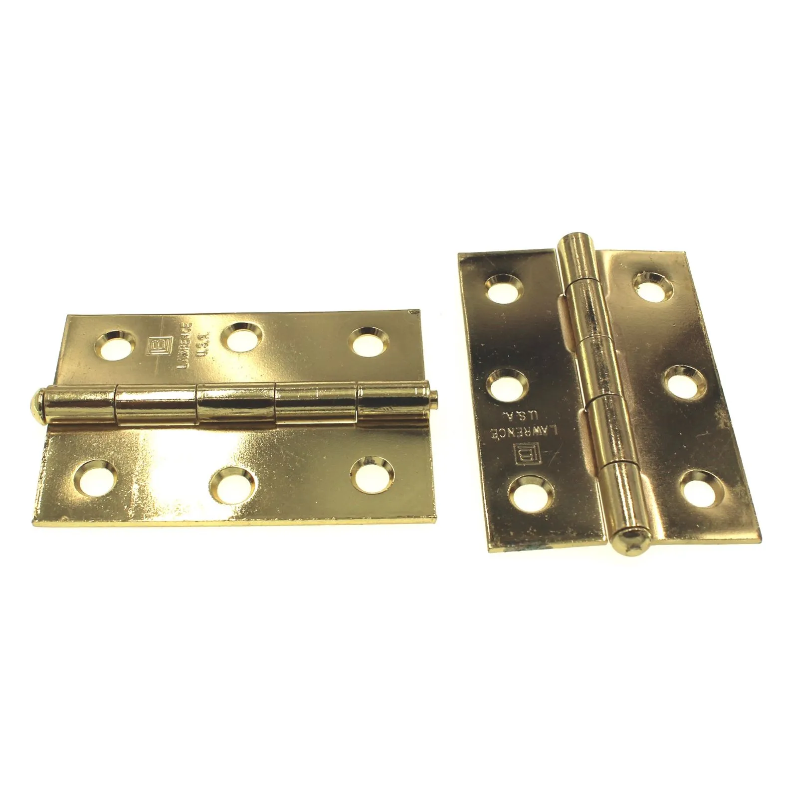 Lawrence Brothers 2 1/2 x 1 3/4 Loose Pin Narrow Hinges 2 Pack D820S-BB