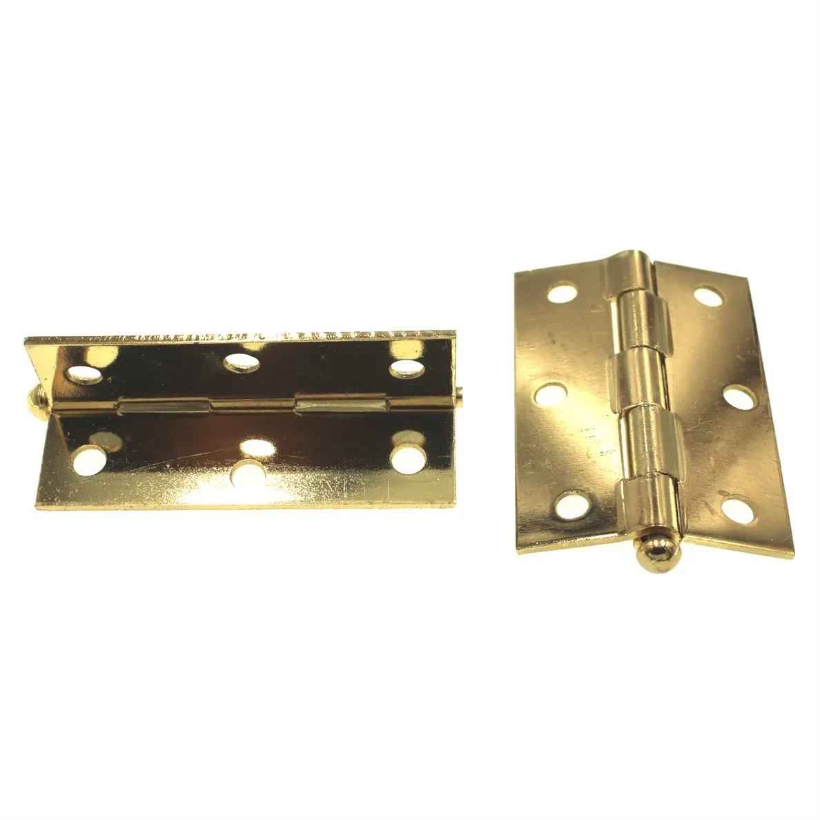 Lawrence Brothers 3 x 2 Loose Pin Narrow Hinges Bright Brass 2 Pack C820S-BB