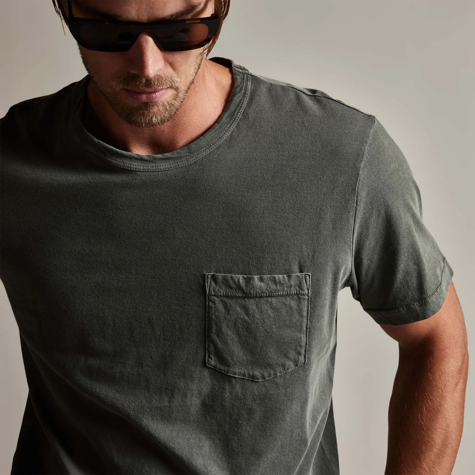 Lightweight Jersey Pocket Tee - Alligator Pigment