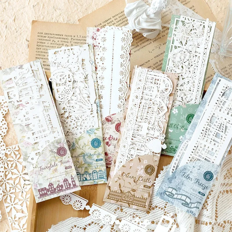 Long Holiday Series Hollow Lace Jornal Border Decorative Paper