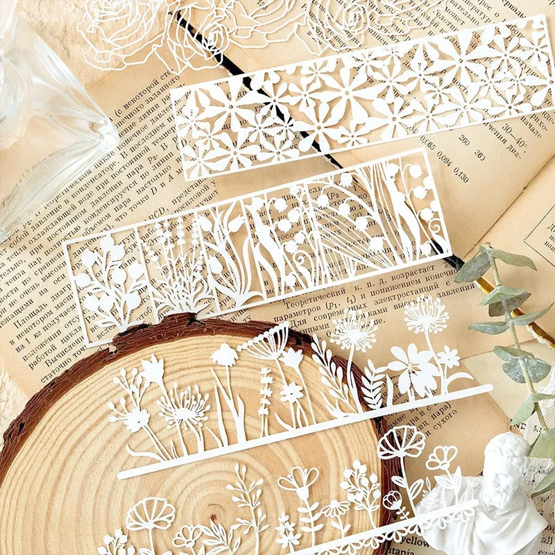 Long Holiday Series Hollow Lace Jornal Border Decorative Paper