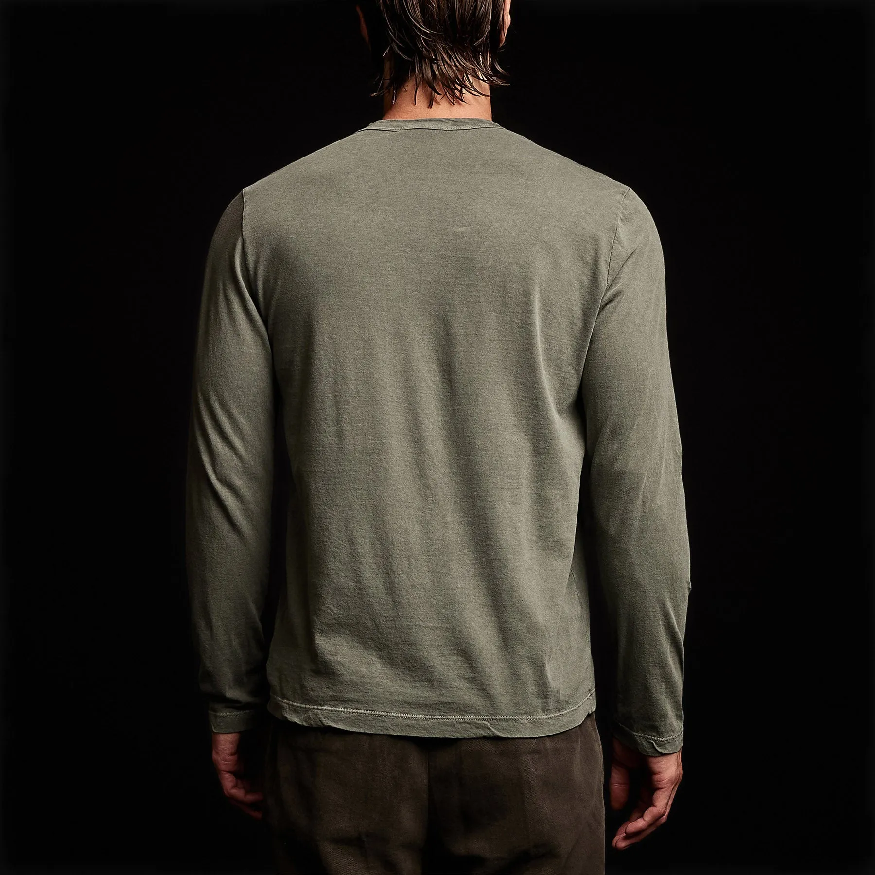 Long Sleeve Crew Neck - Alligator Pigment