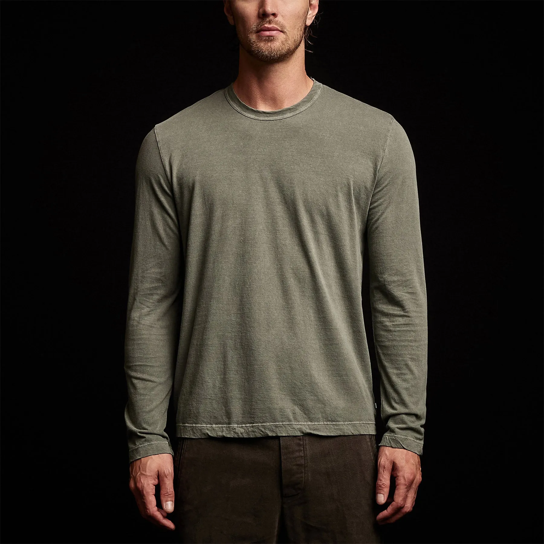 Long Sleeve Crew Neck - Alligator Pigment