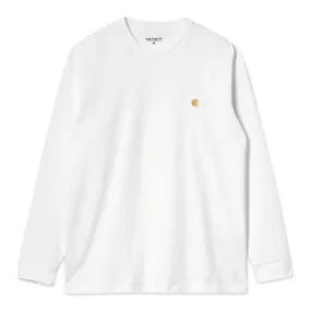 L/S Chase T-Shirt - White / Gold