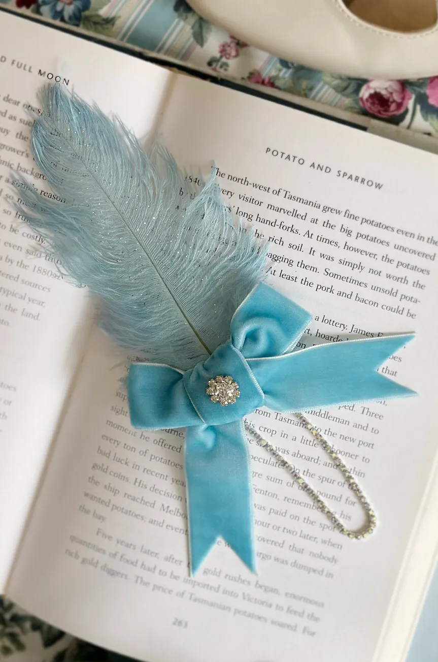 Mayfair Follies Feather Bow Clip